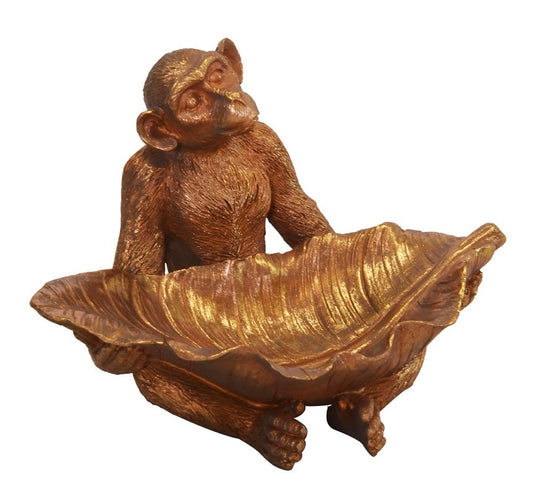 Gold Monkey with Leaf